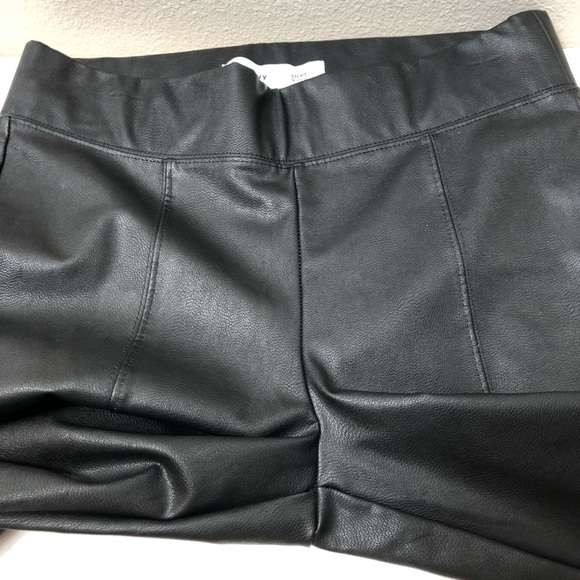 Old Navy High-Waisted Stevie Faux-Leather Skinny Black Versatile Pants M - Picture 5 of 16